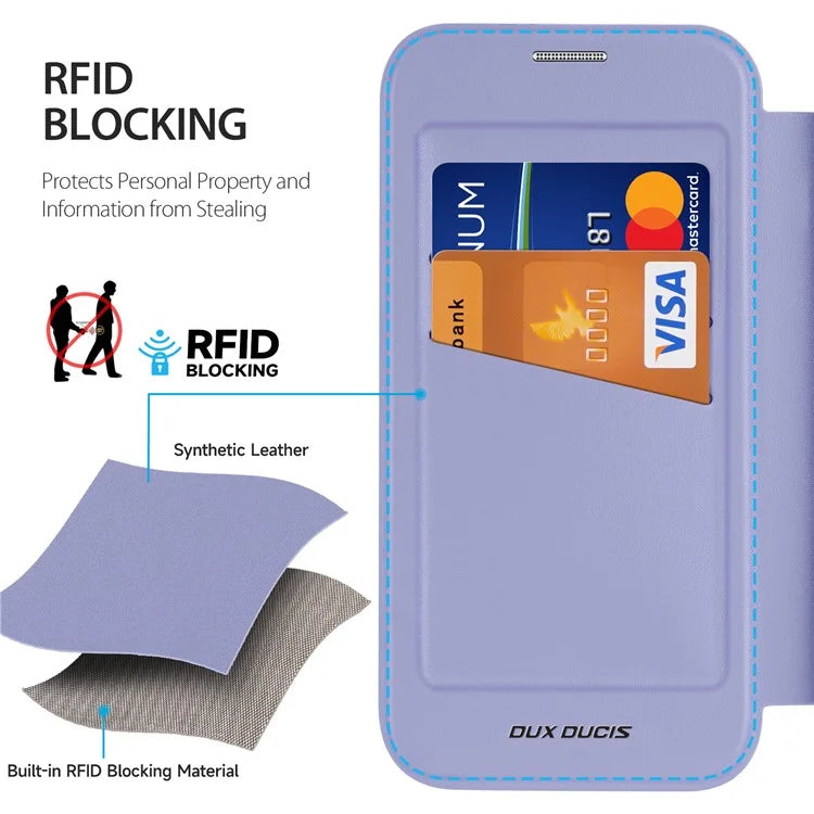 DUX DUCIS Skin X Pro for Samsung Galaxy A15 4G / A15 5G Leather Case Card Slots Flip Phone Cover