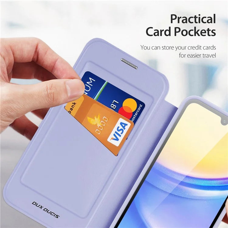 DUX DUCIS Skin X Pro for Samsung Galaxy A15 4G / A15 5G Leather Case Card Slots Flip Phone Cover