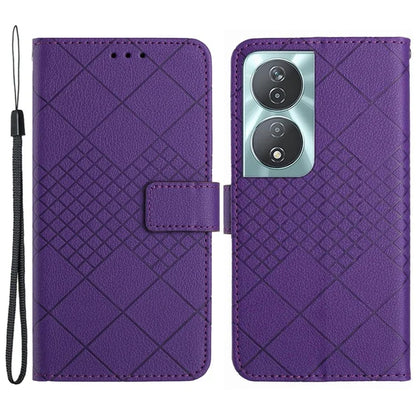 HT06 For Honor 90 Smart / X7b 4G Drop-proof Phone Case Shockproof PU Leather Wallet Cover