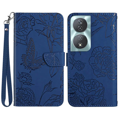 HT03 For Honor 90 Smart / X7b 4G Wallet Phone Stand Cover PU Leather Phone Case with Wrist Strap