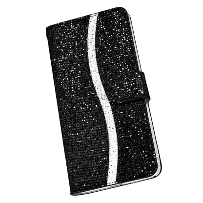 For Samsung Galaxy A15 5G Leather Case Glitter Splicing Phone Cover with Wallet Card Slots
