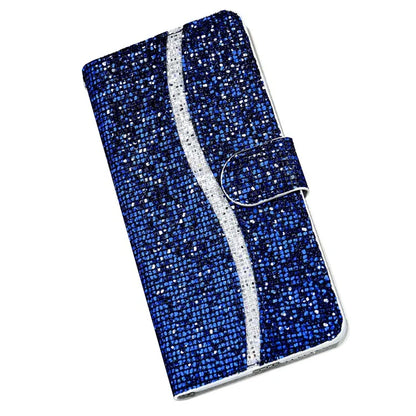For Samsung Galaxy A15 5G Leather Case Glitter Splicing Phone Cover with Wallet Card Slots