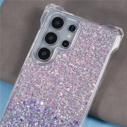 For Samsung Galaxy S22 Ultra 5G Cover Gradient TPU+Acrylic Cell Phone Case with Strap