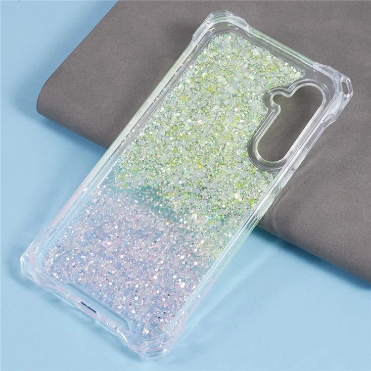 For Samsung Galaxy S24+ Case TPU+Acrylic Gradient 4 Corner Anti-fall Phone Cover