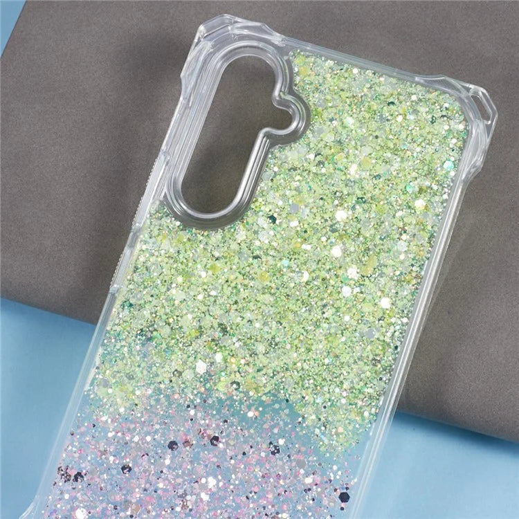 For Samsung Galaxy S24+ Case TPU+Acrylic Gradient 4 Corner Anti-fall Phone Cover