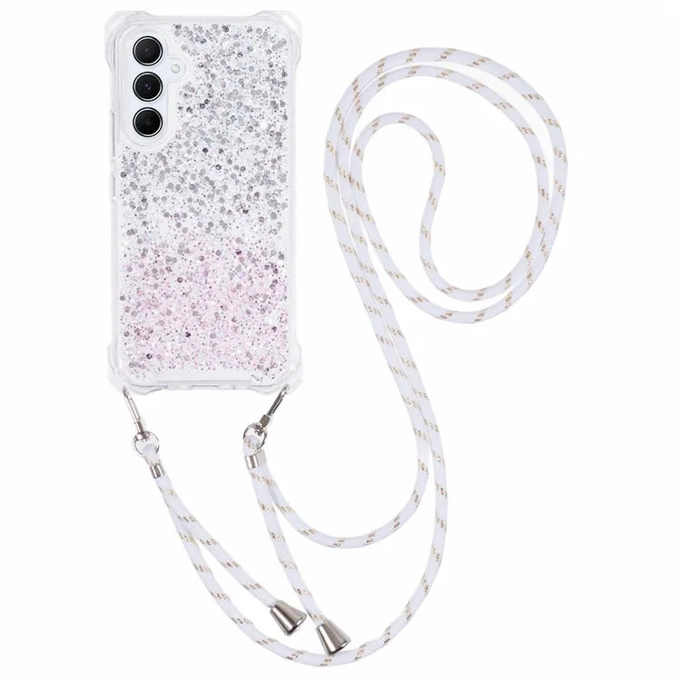 For Samsung Galaxy A13 5G Wholesale Phone Cases TPU+Acrylic Anti-drop Dual Color Cover with Strap