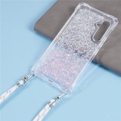 For Samsung Galaxy A13 5G Wholesale Phone Cases TPU+Acrylic Anti-drop Dual Color Cover with Strap