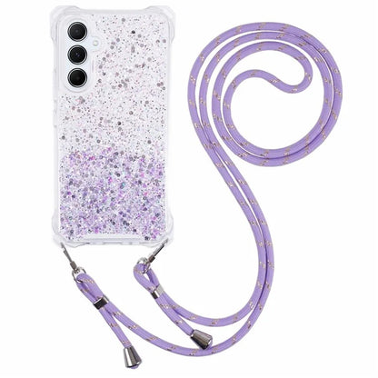 For Samsung Galaxy A14 4G / 5G Wholesale Phone Cases Gradient Color TPU+Acrylic Cover with Strap