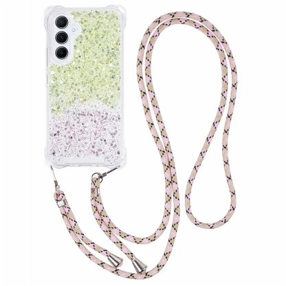 For Samsung Galaxy A15 4G / 5G Wholesale Phone Cases Shockproof TPU+Acrylic Dual Color Cover with Strap