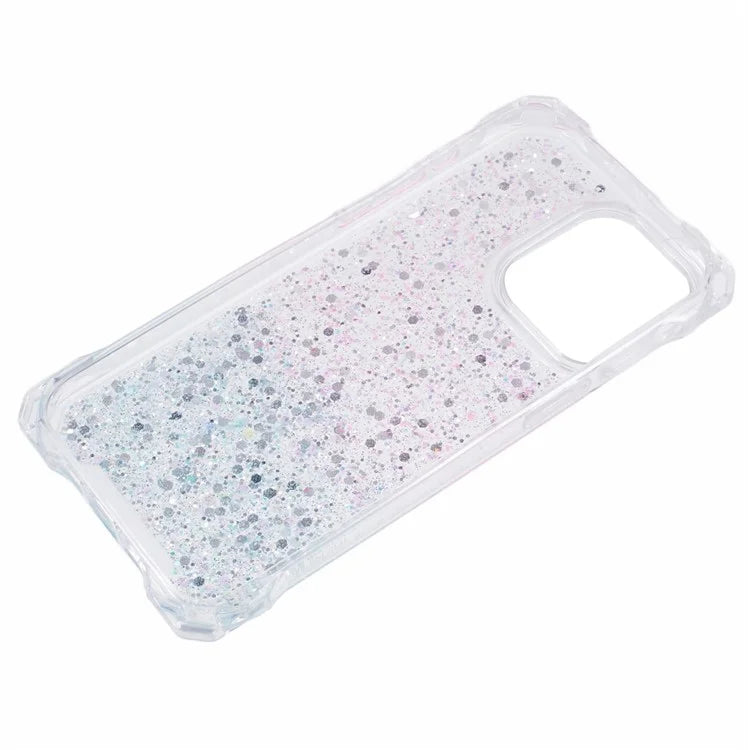 For iPhone 13 Pro Dual-Color Gradient Phone Case TPU+Acrylic Back Shell with Strap