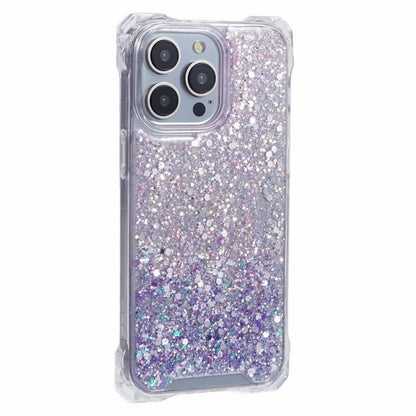 For iPhone 13 Pro Dual-Color Gradient Phone Case TPU+Acrylic Back Shell with Strap