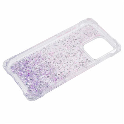 For iPhone 13 Pro Dual-Color Gradient Phone Case TPU+Acrylic Back Shell with Strap