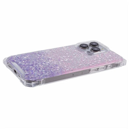 For iPhone 13 Pro Dual-Color Gradient Phone Case TPU+Acrylic Back Shell with Strap