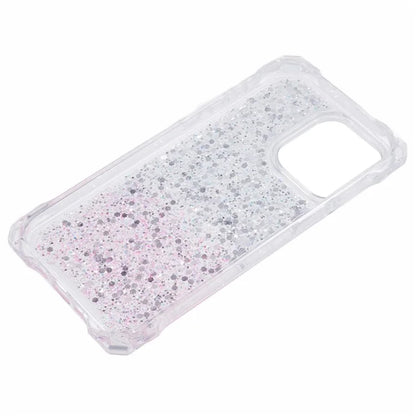 For iPhone 13 Pro Dual-Color Gradient Phone Case TPU+Acrylic Back Shell with Strap