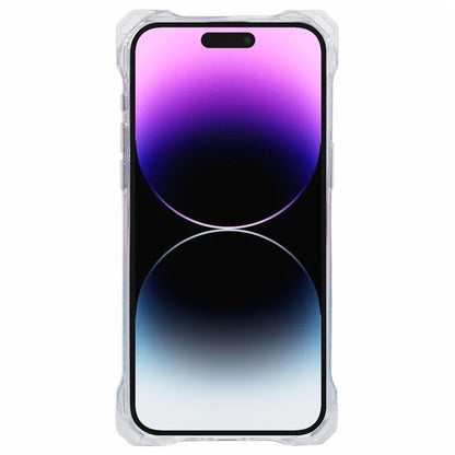 For iPhone 14 Pro Cell Phone Cases Dual-Color Gradient TPU+Acrylic Back Shell with Strap