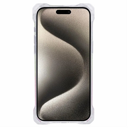 For iPhone 15 Pro Dual-Color Gradient Case Anti-drop TPU+Acrylic Phone Cover with Long Strap