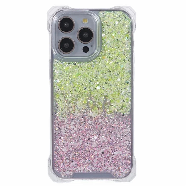 For iPhone 14 Pro Max Cover TPU+Acrylic Phone Shell Dual-Color Gradient Design