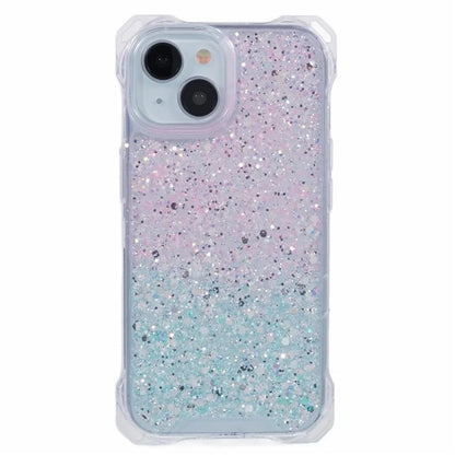 For iPhone 15 Plus Cover Gradient Anti-scratch TPU+Acrylic Cell Phone Case