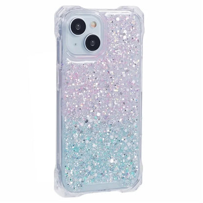 For iPhone 15 Plus Cover Gradient Anti-scratch TPU+Acrylic Cell Phone Case