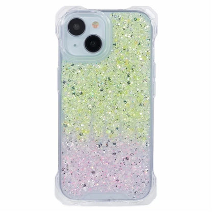 For iPhone 15 Plus Cover Gradient Anti-scratch TPU+Acrylic Cell Phone Case