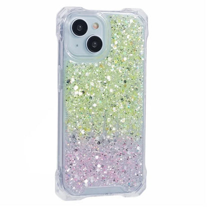 For iPhone 15 Plus Cover Gradient Anti-scratch TPU+Acrylic Cell Phone Case