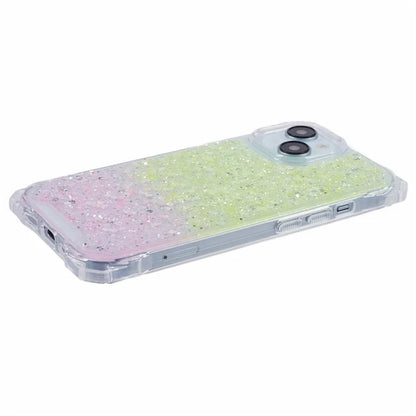 For iPhone 15 Plus Cover Gradient Anti-scratch TPU+Acrylic Cell Phone Case