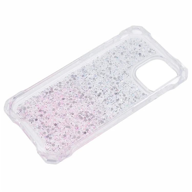 For iPhone 15 Plus Cover Gradient Anti-scratch TPU+Acrylic Cell Phone Case