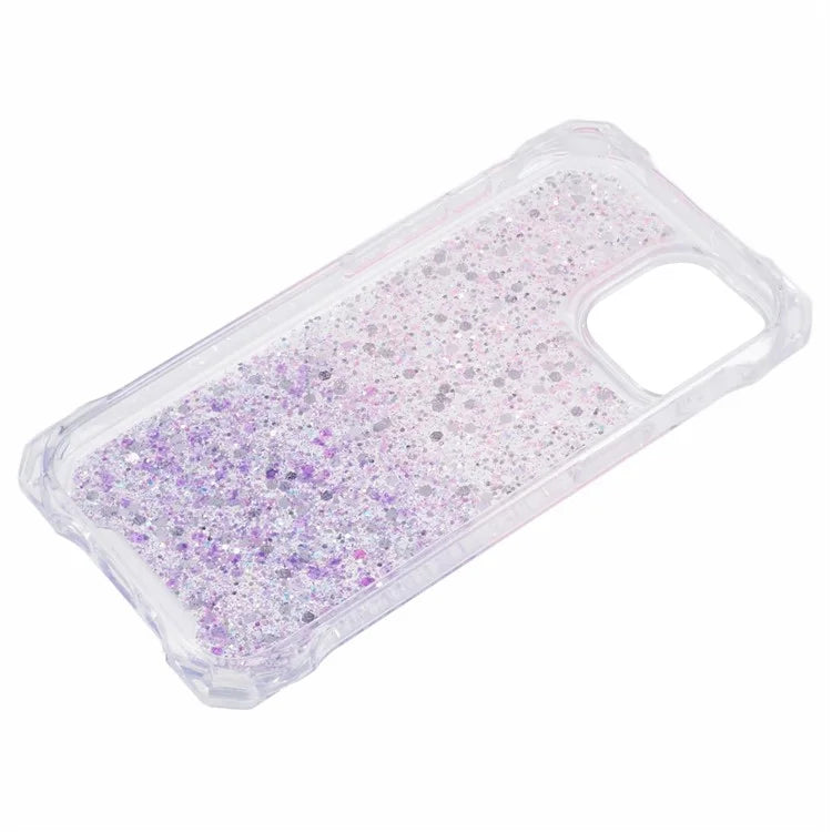 For iPhone 15 Plus Cover Gradient Anti-scratch TPU+Acrylic Cell Phone Case
