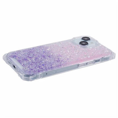 For iPhone 15 Plus Cover Gradient Anti-scratch TPU+Acrylic Cell Phone Case