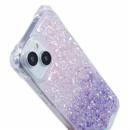 For iPhone 15 Plus Cover Gradient Anti-scratch TPU+Acrylic Cell Phone Case