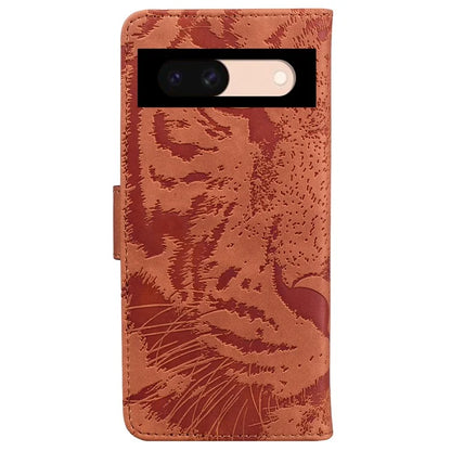 For Google Pixel 8a Wallet Case Tiger Pattern PU Leather Full Protection Phone Cover