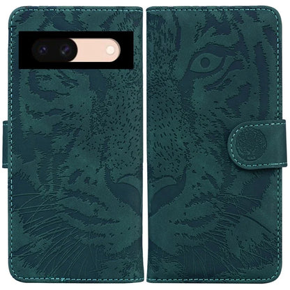 For Google Pixel 8a Wallet Case Tiger Pattern PU Leather Full Protection Phone Cover