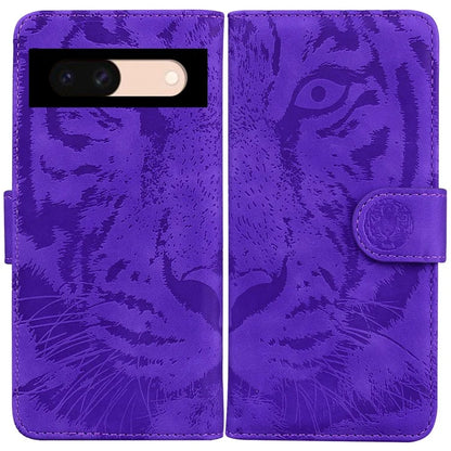 For Google Pixel 8a Wallet Case Tiger Pattern PU Leather Full Protection Phone Cover