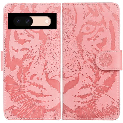 For Google Pixel 8a Wallet Case Tiger Pattern PU Leather Full Protection Phone Cover