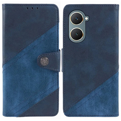 For vivo Y03 Case Splicing Design Leather Wallet Stand Phone Cover