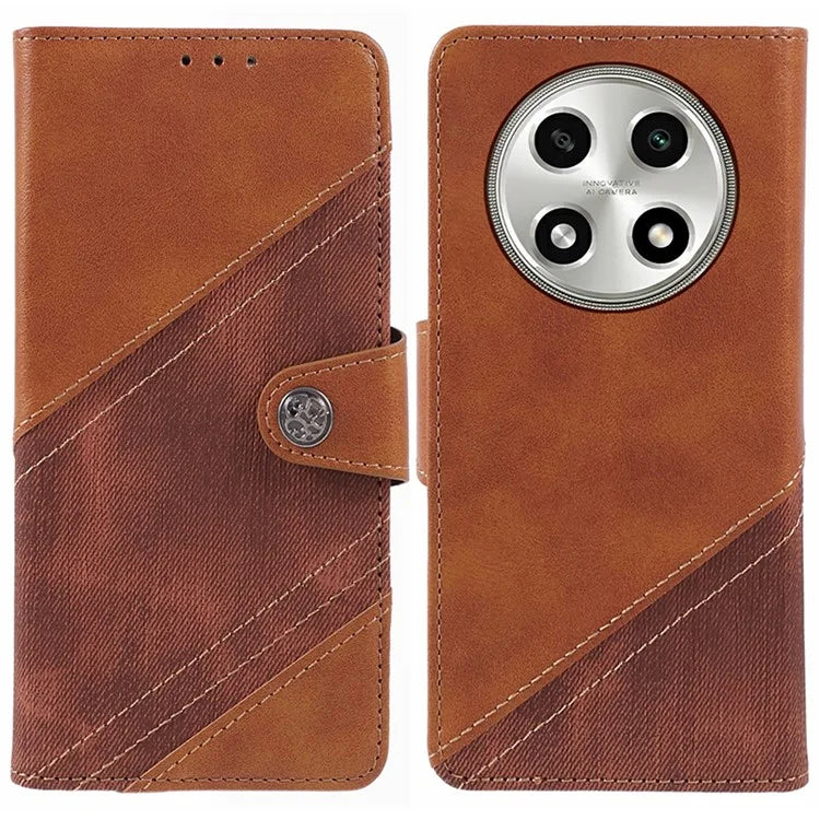 For Oppo A2 Pro 5G Case Splicing PU Leather Folio Flip Wallet Phone Cover