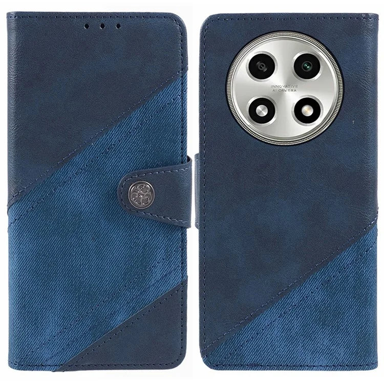 For Oppo A2 Pro 5G Case Splicing PU Leather Folio Flip Wallet Phone Cover