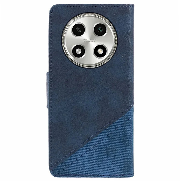 For Oppo A2 Pro 5G Case Splicing PU Leather Folio Flip Wallet Phone Cover