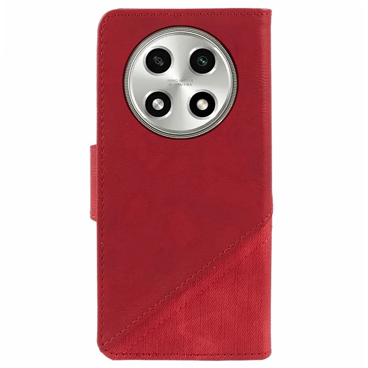 For Oppo A2 Pro 5G Case Splicing PU Leather Folio Flip Wallet Phone Cover