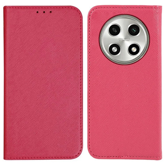 For Oppo A2 Pro 5G Case Cross Texture Magnetic Closing Wallet Leather Cover