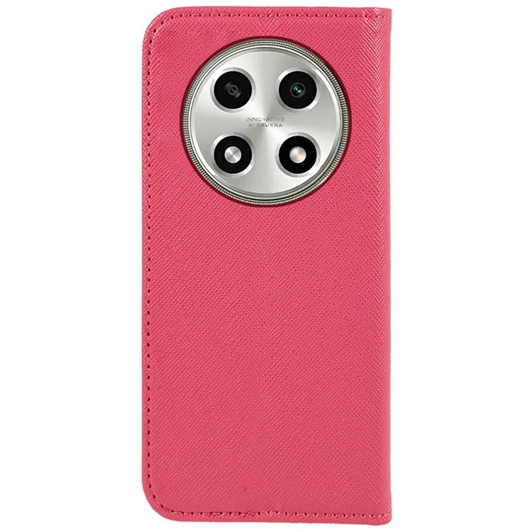 For Oppo A2 Pro 5G Case Cross Texture Magnetic Closing Wallet Leather Cover