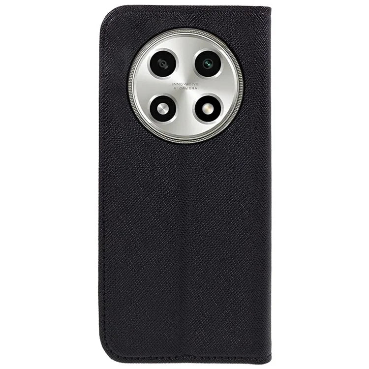 For Oppo A2 Pro 5G Case Cross Texture Magnetic Closing Wallet Leather Cover