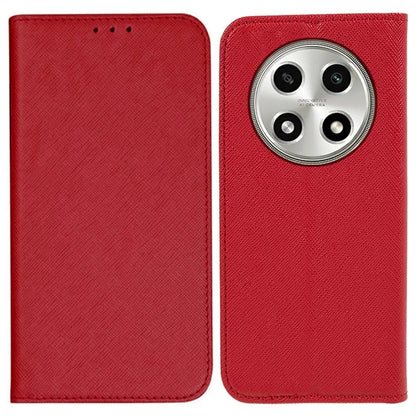 For Oppo A2 Pro 5G Case Cross Texture Magnetic Closing Wallet Leather Cover