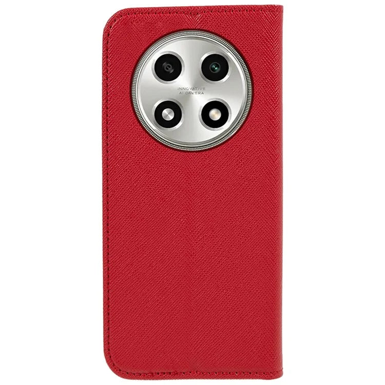 For Oppo A2 Pro 5G Case Cross Texture Magnetic Closing Wallet Leather Cover