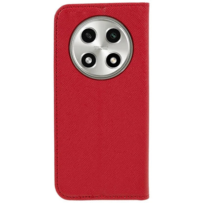 For Oppo A2 Pro 5G Case Cross Texture Magnetic Closing Wallet Leather Cover