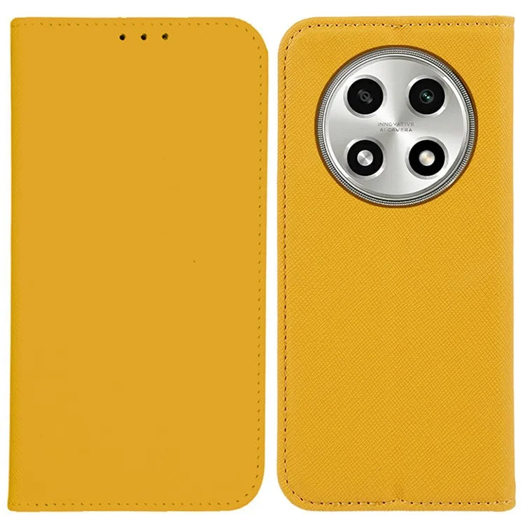 For Oppo A2 Pro 5G Case Cross Texture Magnetic Closing Wallet Leather Cover