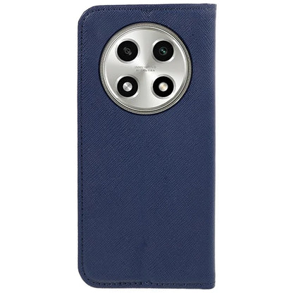 For Oppo A2 Pro 5G Case Cross Texture Magnetic Closing Wallet Leather Cover
