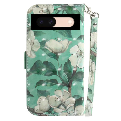 For Google Pixel 8a Wallet Case PU Leather Pattern Printing Flip Phone Cover
