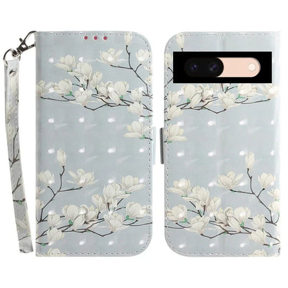 For Google Pixel 8a Wallet Case PU Leather Pattern Printing Flip Phone Cover