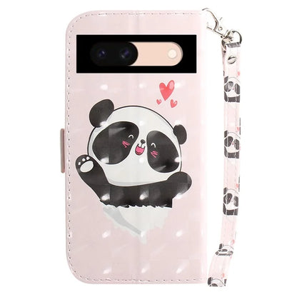 For Google Pixel 8a Wallet Case PU Leather Pattern Printing Flip Phone Cover